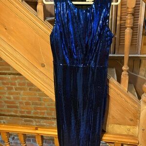 Calvin Klein Black and Blue Sequin Dress